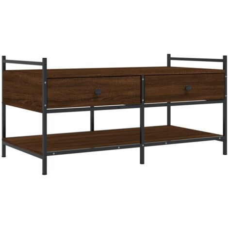 Table basse chêne marron 99x50x50 bois d'ingénierie