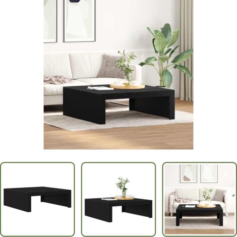 Table basse chêne noir -  Table basse Chêne noir 100 x 100 x 35 cm Bois d'ingénierie
