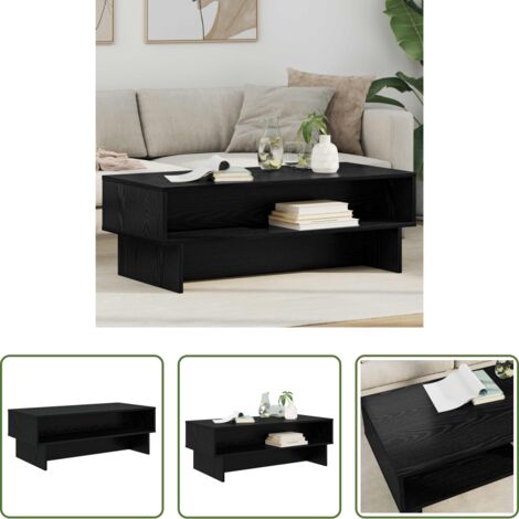 Table basse chêne noir -  Table basse Chêne noir 100 x 46 x 35 cm Bois d'ingénierie