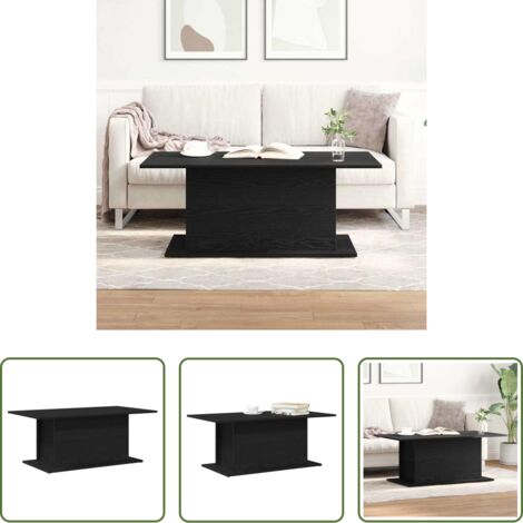 Table basse chêne noir -  Table basse Chêne noir 102 x 55,5 x 40 cm Bois d'ingénierie