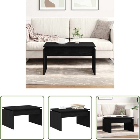 Table basse chêne noir -  Table basse Chêne noir 68 x 50 x 38 cm Bois d'ingénierie
