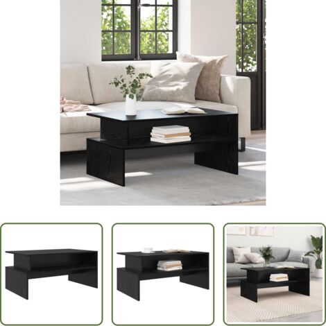 Table basse chêne noir -  Table basse Chêne noir 90 x 55 x 42,5 cm Bois d'ingénierie