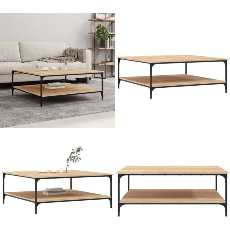 Vidaxl - Table basse chêne sonoma 100x100x40 cm bois d'ingénierie - Table Basse - Meuble Salon - Table D'appoint - Table Design - Table Ronde - Home