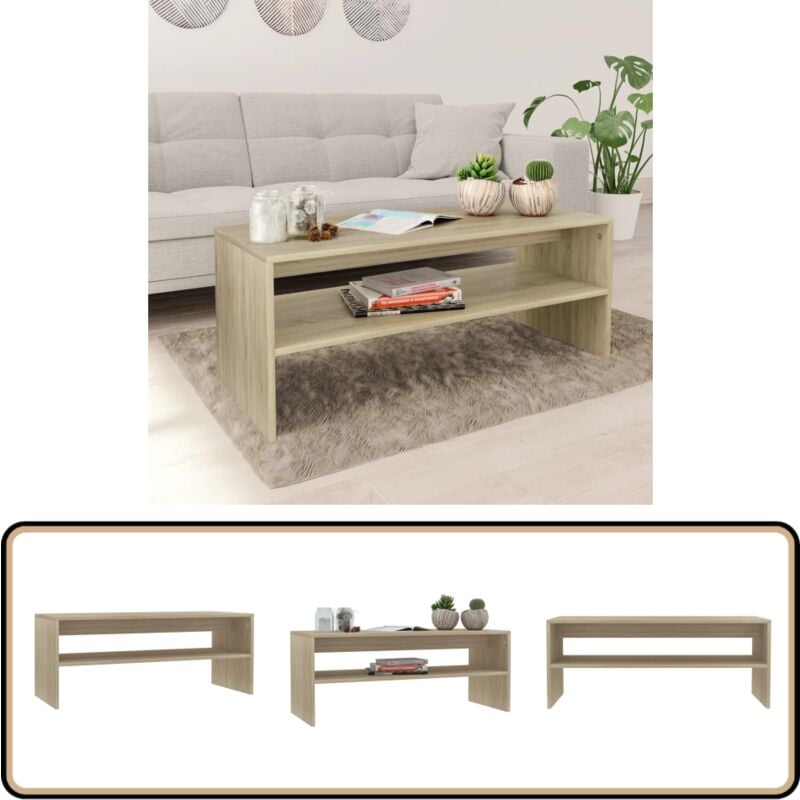 Vidaxl - Table basse Chêne sonoma 100x40x40 cm Bois d'ingénierie - Table Basse - Meuble Salon - Table D'appoint - Table à Café - Style Scandinave