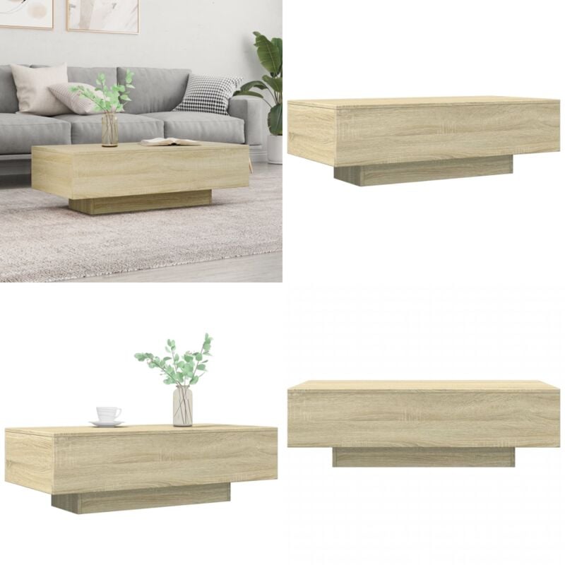 Vidaxl - Table basse chêne sonoma 100x49,5x31 cm bois d'ingénierie - Table Basse - Meuble Salon - Table D'appoint - Table En Bois - Design Moderne