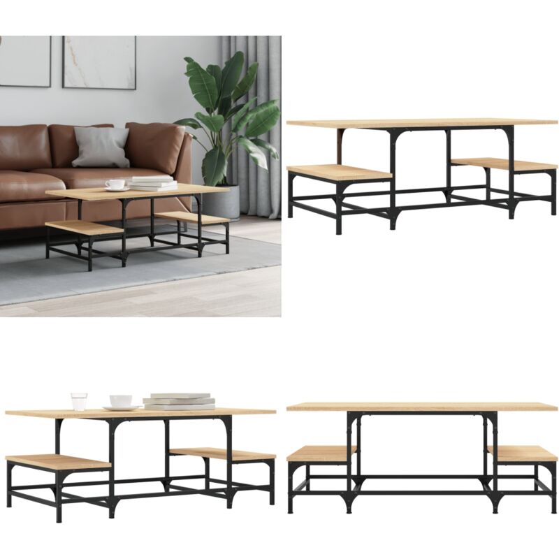 Vidaxl - Table basse chêne sonoma 100x50,5x40 cm bois d'ingénierie - Table Basse - Meuble Salon - Table D'appoint - Table Design - Table Ronde - Home