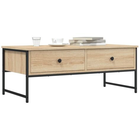 Table basse chêne sonoma 101x49x39,5 bois d'ingénierie