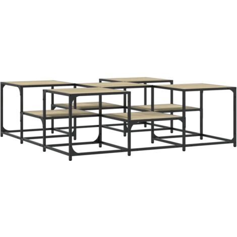 Table basse chêne sonoma 121x121x40 bois d'ingénierie