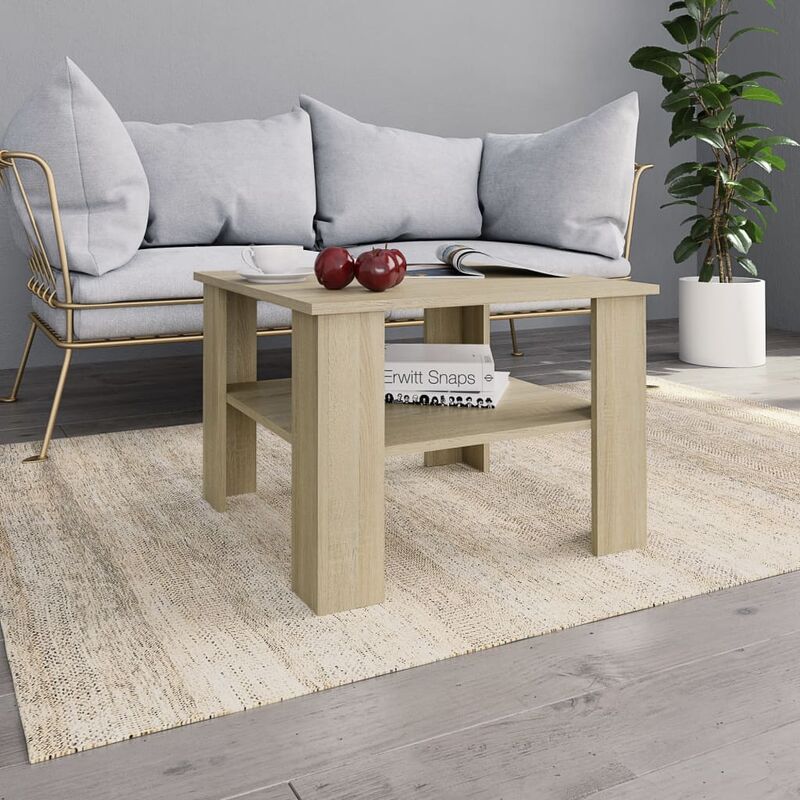 Asupermall - Table basse Chene sonoma 60 x 60 x 42 cm Agglomere