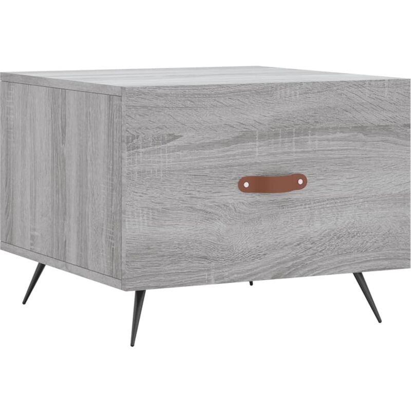Jinlefu - Table basse Sonoma gris 50x50x40 cm Bois d'ingénierie vidaXL - Sonoma gris
