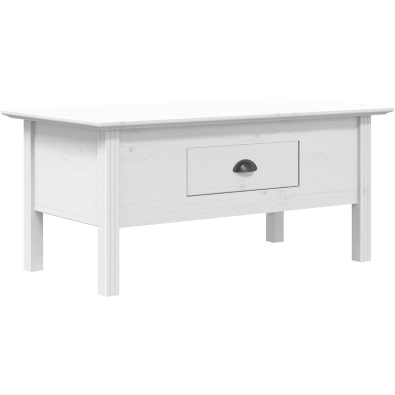 Jinlefu - Table basse bodo blanc 100x55x46 cm bois de pin massif vidaXL