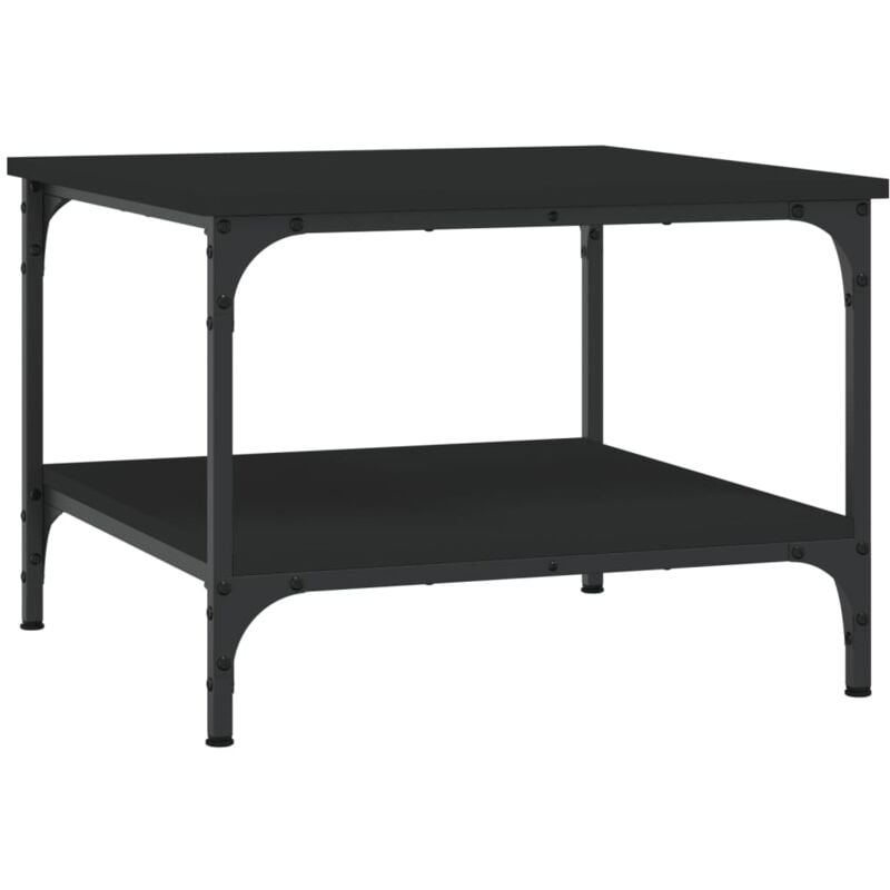 Table basse Noir 55x55x40 cm bois d'ingénierie