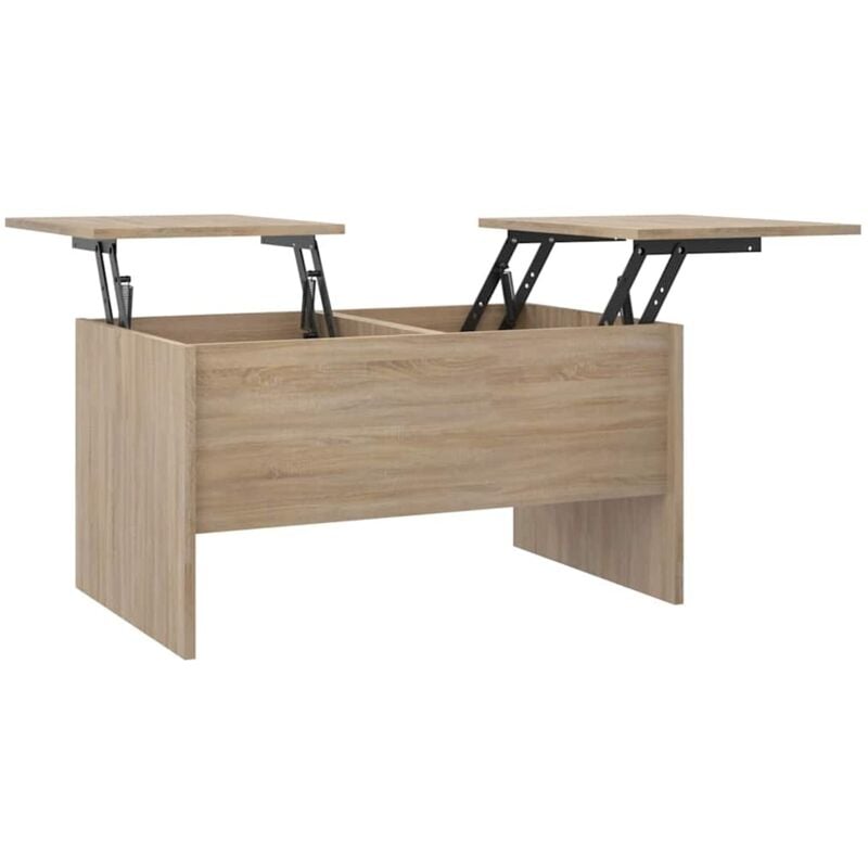 Table basse chêne sonoma 80x50x42,5 cm bois d'ingénierie vidaXL