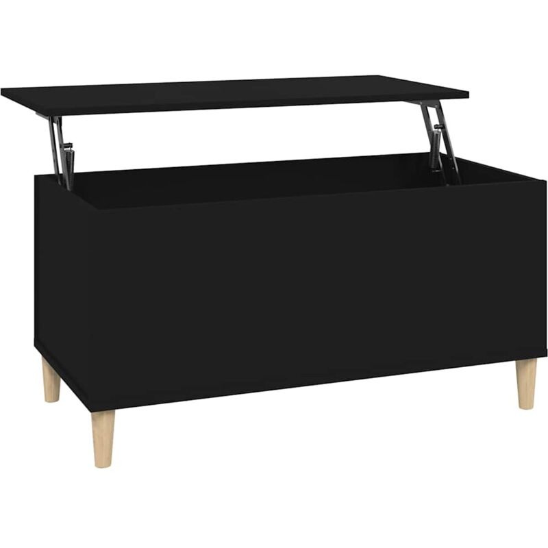 Table basse Noir 90x44,5x45 cm Bois d'ingénierie vidaXL