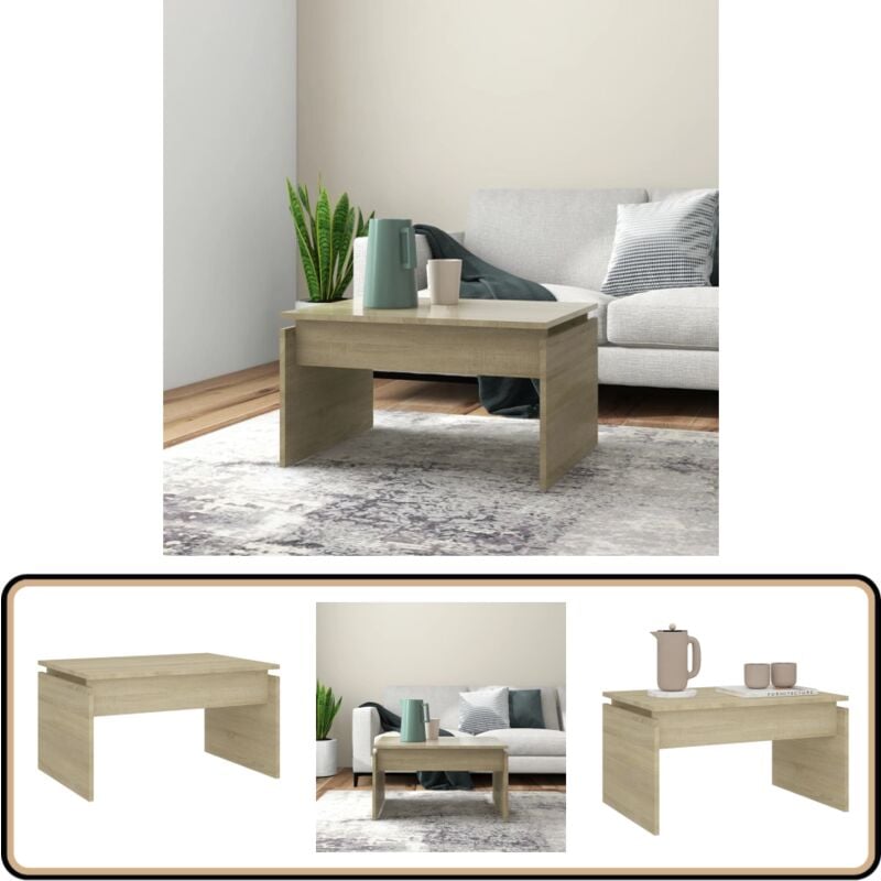 Vidaxl - Table basse chêne sonoma 68x50x38 cm bois d'ingénierie - Table Basse - Meuble Salon - Table D'appoint - Table En Bois - Style Moderne