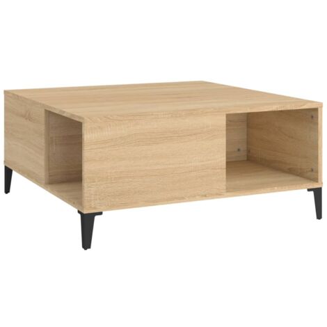 Table basse chêne sonoma 80x80x36,5 bois d'ingénierie