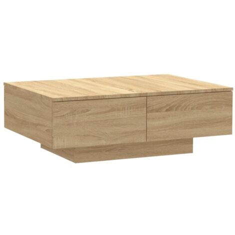 Table basse chêne sonoma 90x60x31 cm bois d'ingénierie vidaXL