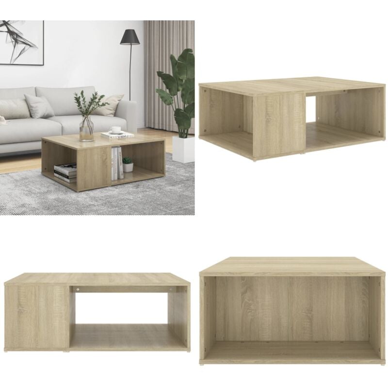 Vidaxl - Table basse chêne sonoma 90x67x33 cm bois d'ingénierie - Table Basse - Meuble Salon - Table D'appoint - Table En Bois - Design Moderne