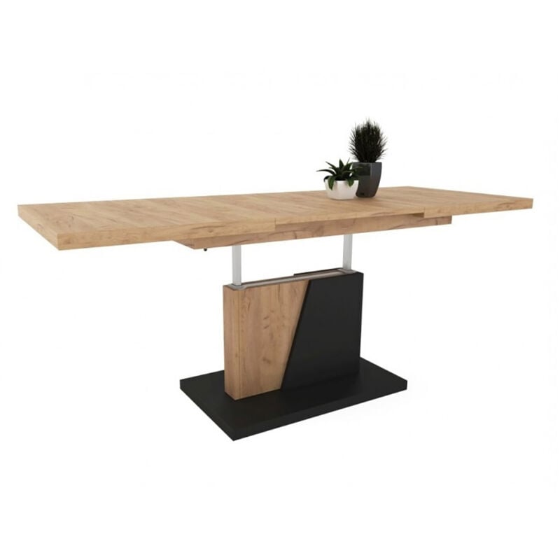 Dusine - table basse chopin relevable et extensible bois Style industriel
