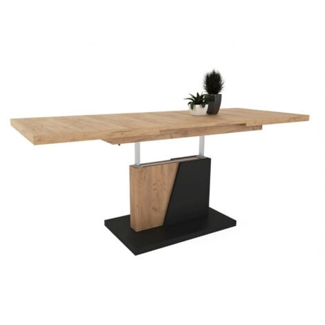 TABLE BASSE CHOPIN RELEVABLE ET EXTENSIBLE BOIS Style industriel
