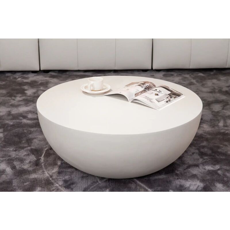 Chronos Table basse en béton stable facile d'entretien 87 x 87 x 35.6 cm