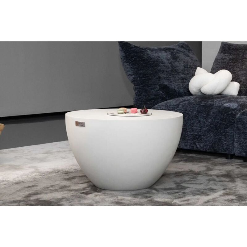 Elementi - chronos Table d'appoint en béton moderne minimaliste 66 x 66 x 30.11 cm