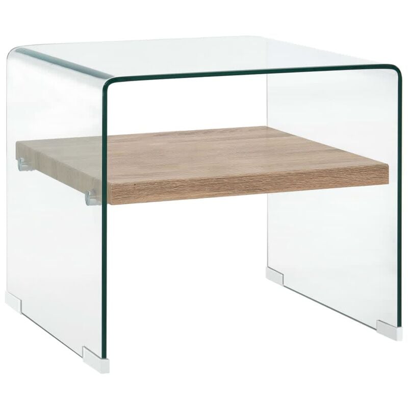 Vidaxl - Table basse Clair 50x50x45 cm Verre trempé