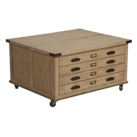 Table basse coffre - Bois - Beige - Interior's