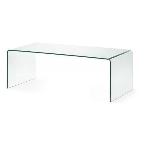 Table basse collection AXEL. Meuble type CONTEMPORAIN en verre trempé - Transparent