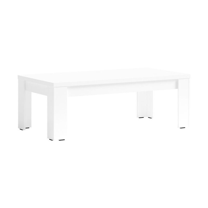 Table basse collection FABIO. Meuble type Design coloris blanc. Effet ultra tendance pour votre salon. - Blanc