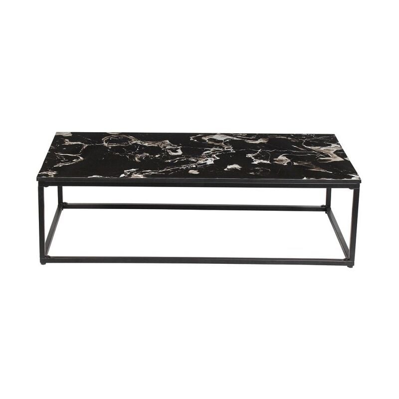 Meublorama - Table basse collection livorni. Meuble type contemporain. Marbre noir.