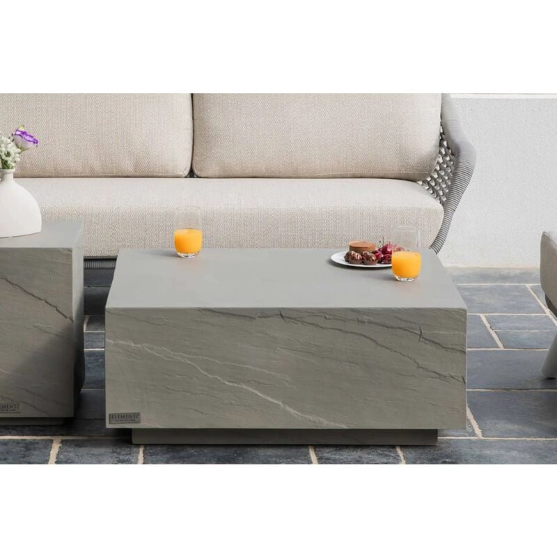 Elementi - colorado Table d'appoint en béton haute qualité usage extérieur 86 x 66 x 35.6 cm