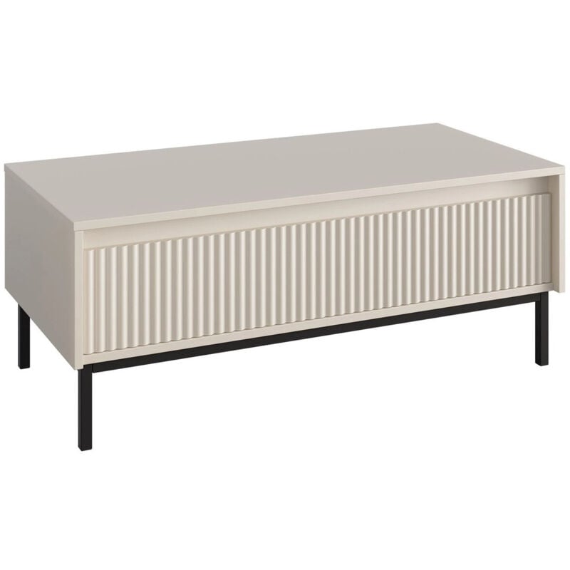 Mobilier1 - Table basse Comfivo Delruva 102, Cachemire, 40x50x100cm, Diamètre: 0, Stratifié, Angulaire