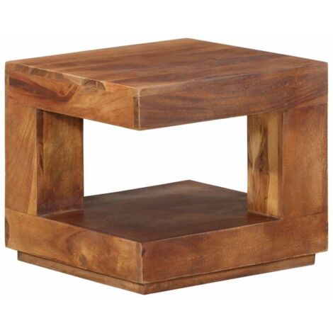 Table basse Contemporain - Bout de canapé Table Café - 45x45x40 cm Bois solide Chic-285599