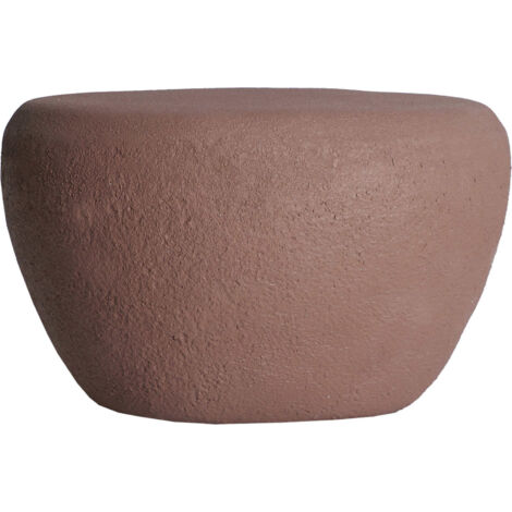 Table basse contemporaine en béton effet brut marron raffiné - Marron béton effet brut
