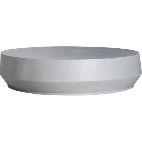 Table basse contemporaine en béton gris style épuré - Gris béton clair contemporain