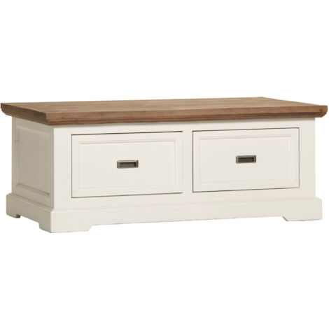 Table basse contemporaine havana/blanc Kiaro