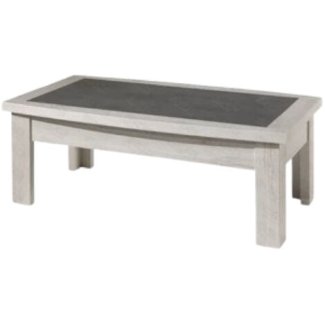 Table basse contemporaine rectangle chêne blanchi MELINDA