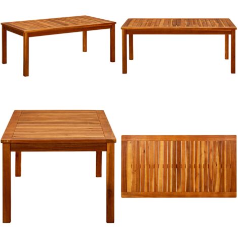 Table basse de jardin 110x60x45 cm Bois solide d'acacia - table basse -  tables basses - Home & Living