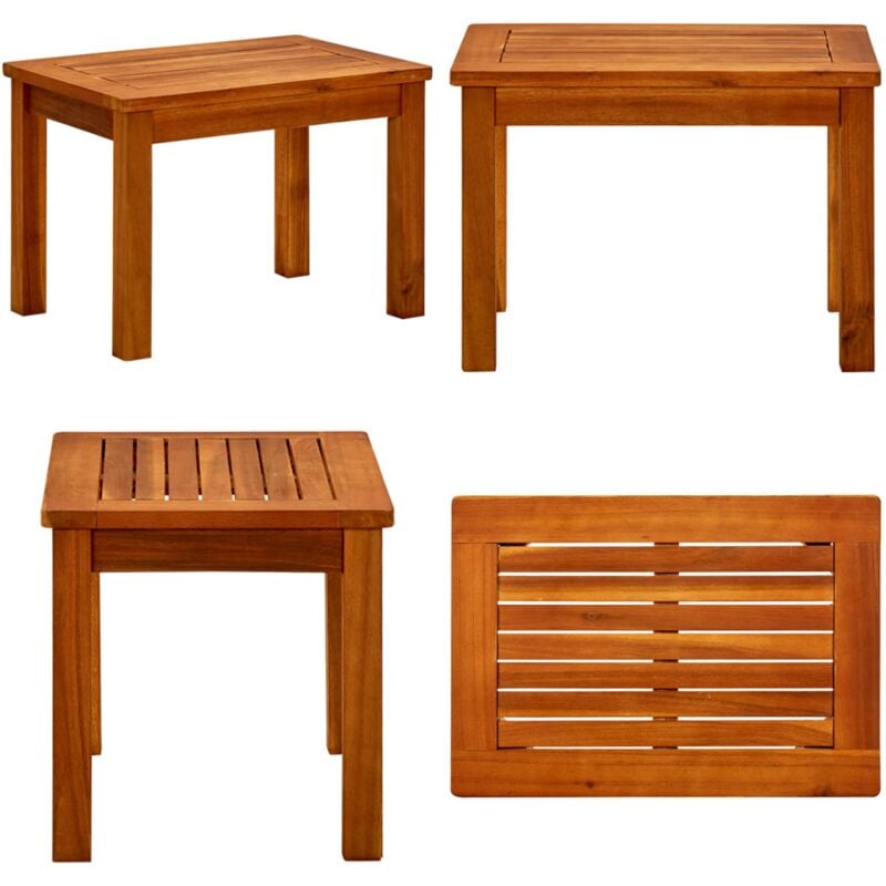 Table basse de jardin 50x35x36 cm Bois solide d'acacia - table basse - tables basses - Home & Living - Brun