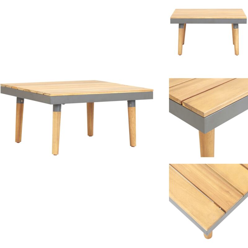 Table basse de jardin 60x60x31,5 cm Bois solide d'acacia - Table Basse Extérieure - Table Basse Acacia - Meubles De Jardin - Mobilier D'extérieur