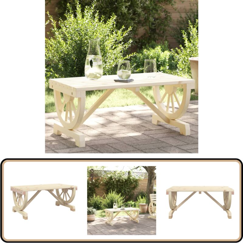 Vidaxl - Table basse de jardin 90x50x40 cm bois de sapin massif - Table Basse Jardin - Table Extérieur - Mobilier Jardin - Table Bois - Sapin Massif