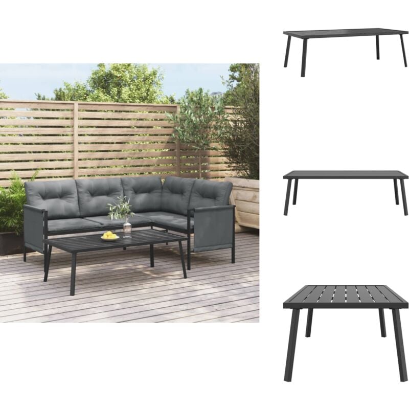 Vidaxl - Table basse de jardin anthracite 110x55x35 cm acier - Table Basse Jardin - Salon De Jardin - Mobilier De Jardin - Table Extérieure - Table