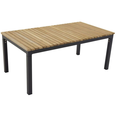 Table Basse de Jardin "Brasilia" 110cm Naturel & Noir