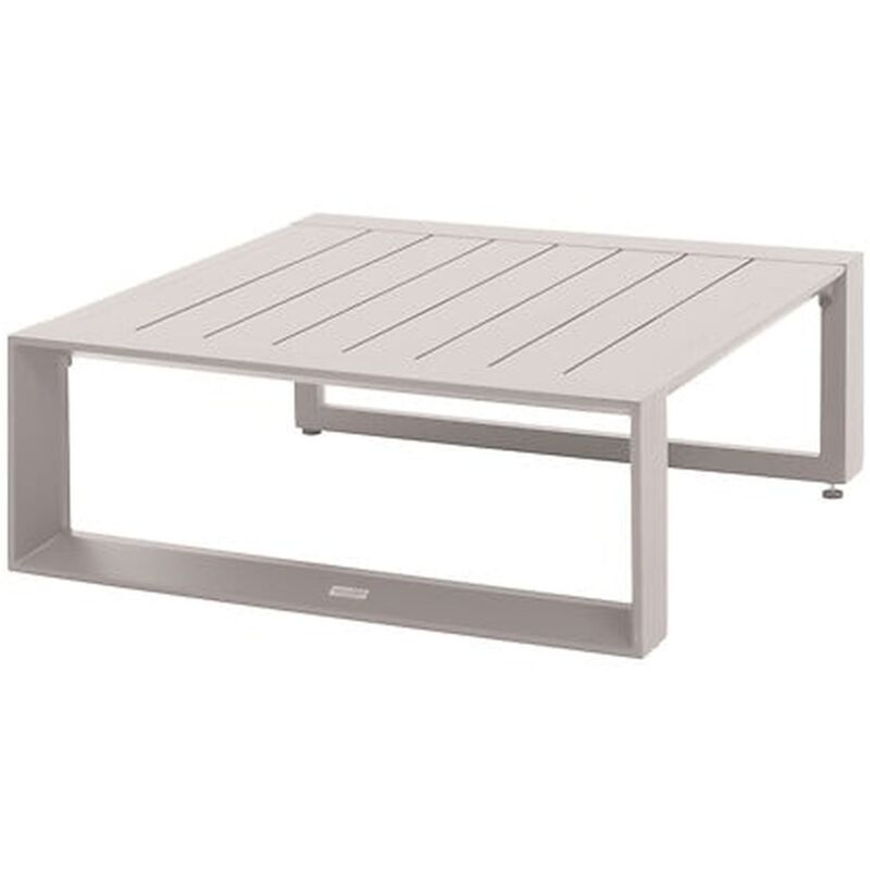 Table basse de jardin carrée Allure graphite 79 x 79 x 30cm en aluminium - Hespéride