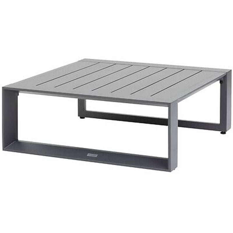 Table basse de jardin carrée en aluminium allure