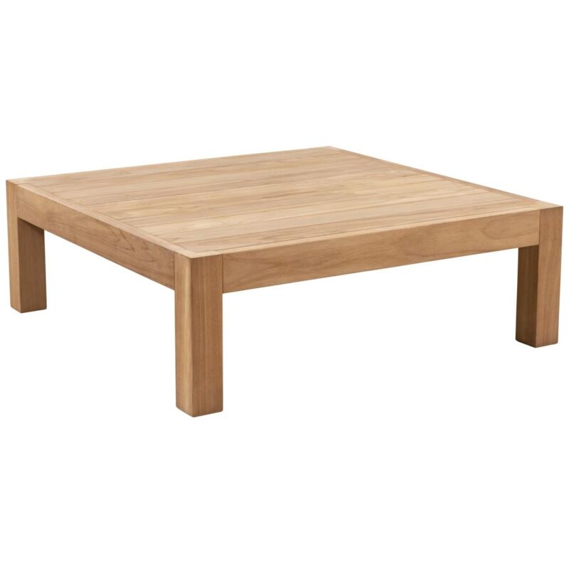 Vente-unique - Table basse de jardin carrée en teck L.94 cm - Naturel clair - sumini de mylia