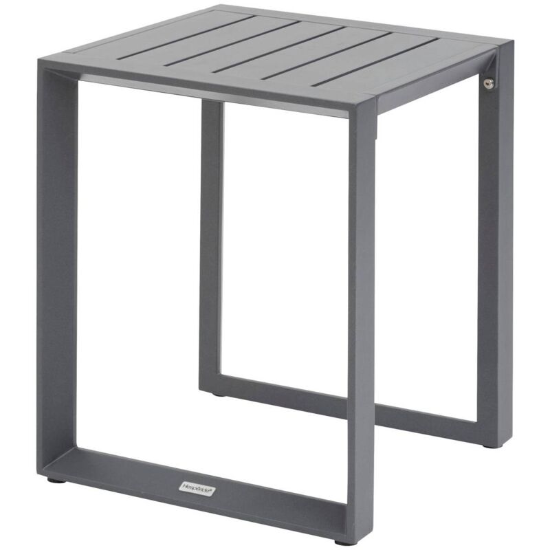 Table d appoint carrée Allure graphite 44 x 44 x 55cm en aluminium - Hespéride