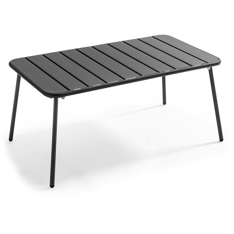 Palavas - Table basse de jardin acier anthracite - Gris