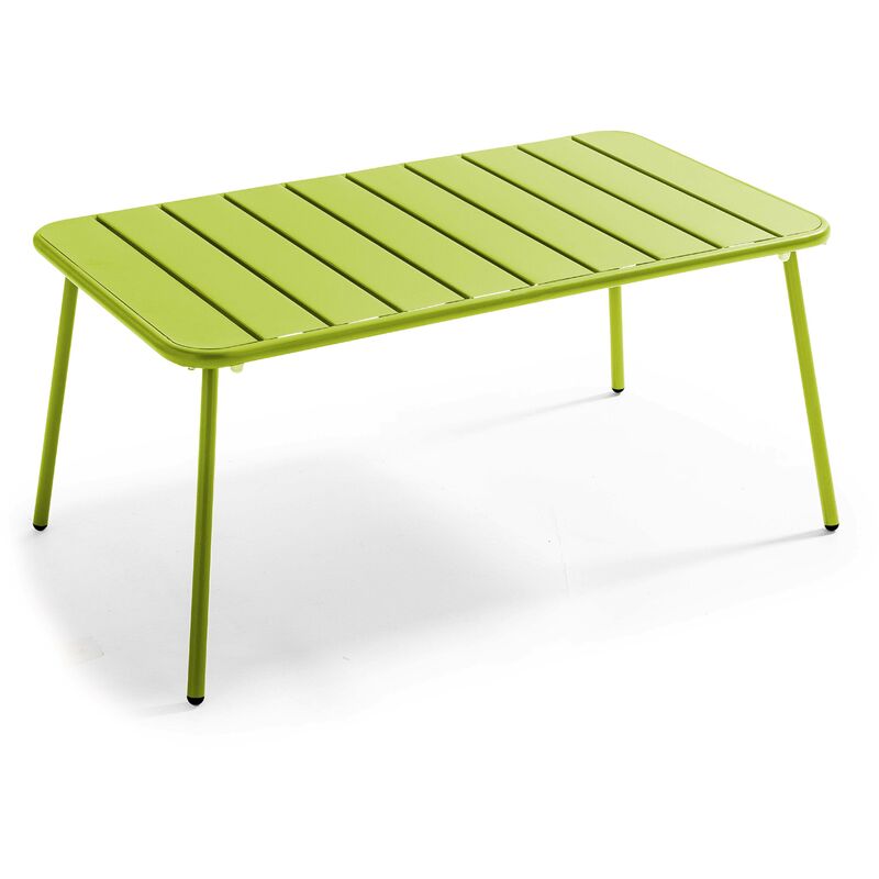 Palavas - Table basse de jardin acier vert - Vert